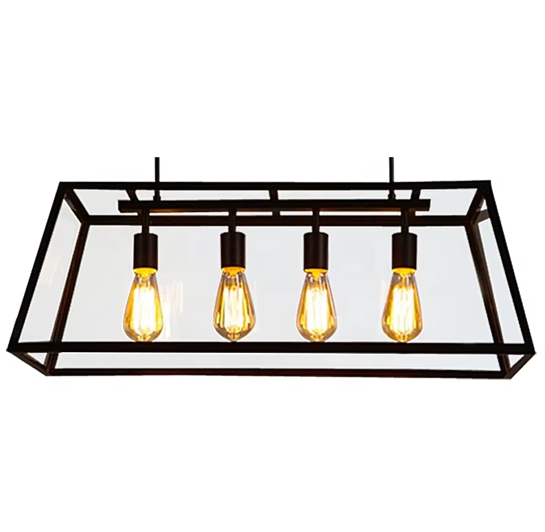 American Black vintage Iron Net Pendant Lamp for Home Hotel ETL89075 details