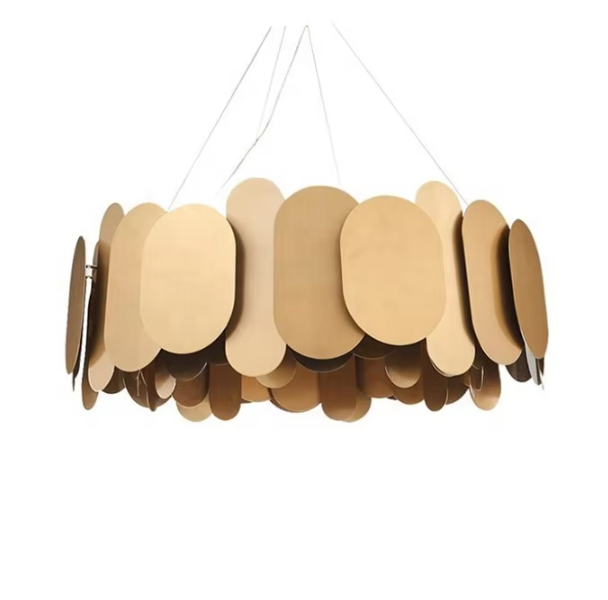 Luxury stainless steel chandelier circle modern kitchen modern pendant light hanging decorative lamp ETL89100110 details
