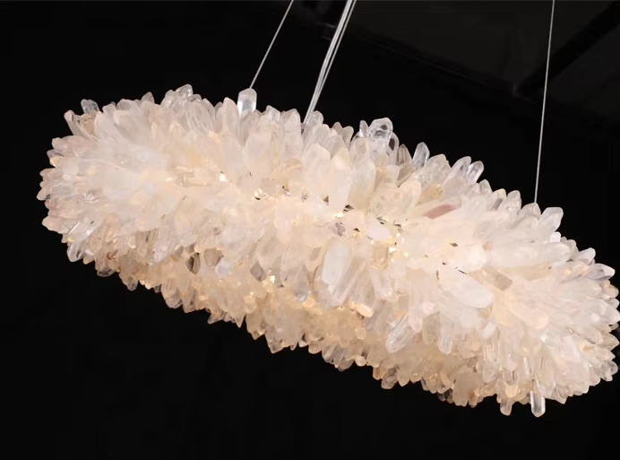 Modern ring chandelier crystal chandeliers luxury natural crystal chandelier for housing ETL98001 factory