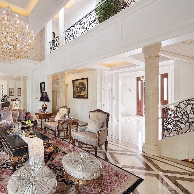 Customized Calacatta White Marble Columns – Handcrafted Sculptures for Hotel Lobby Decoration supplier