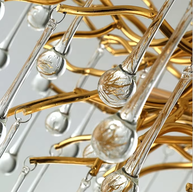 2024 Hottest branch drop crystal decor chandelier lighting ETL89100106 factory