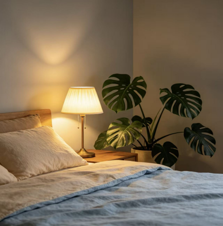 Ideen fir d'Beleuchtung am Schlafzimmer fir e besse Schlaf a méi Entspannung