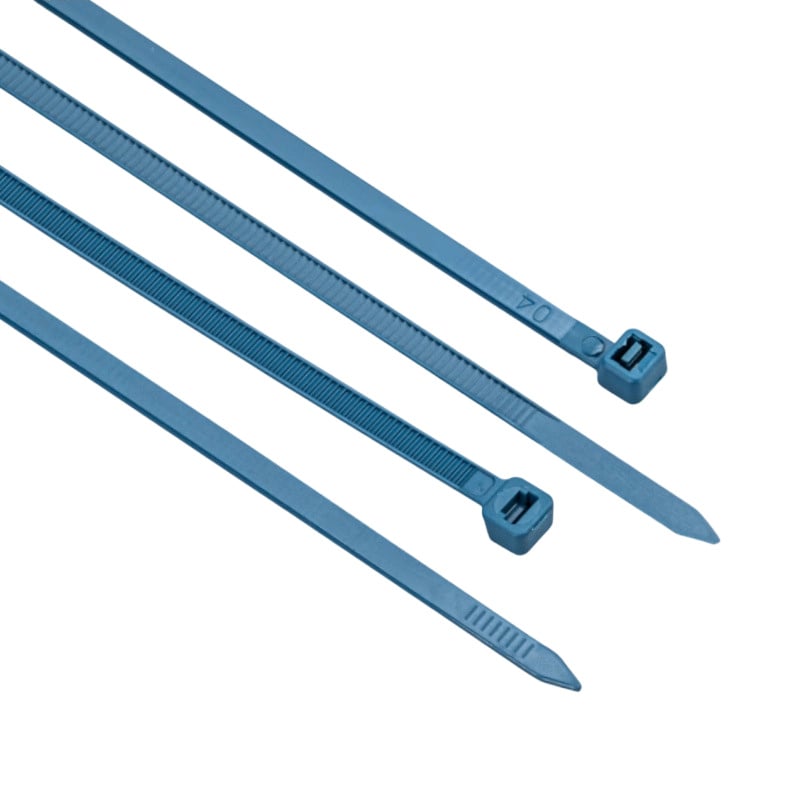 Metal Detectable Cable Ties Blue Nylon Cable Ties Containing Metal Powder Detectable by Metal Detector and X-Ray for Food Pharmaceutical Industry