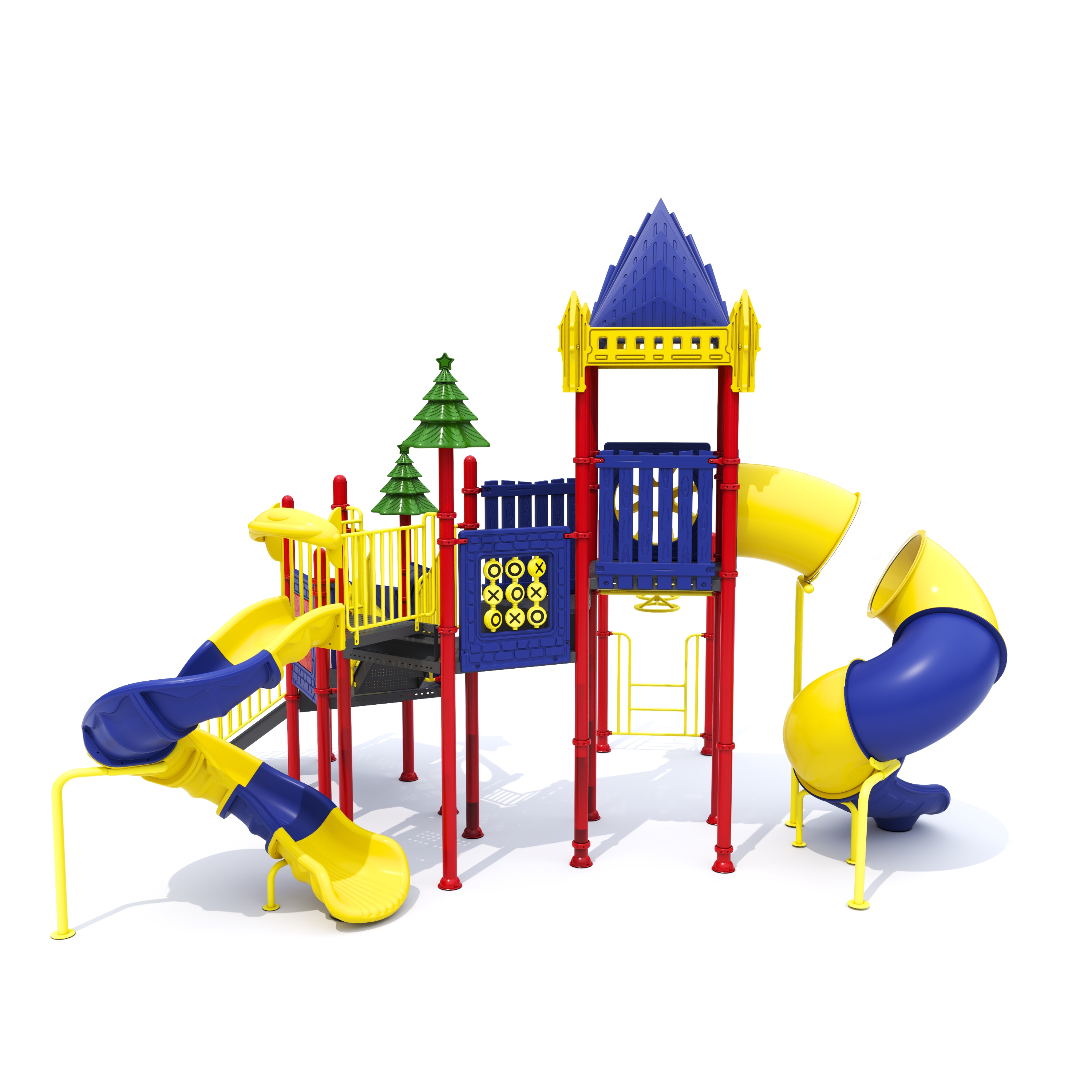 What design considerations ensure safety and durability in custom playground solutions
