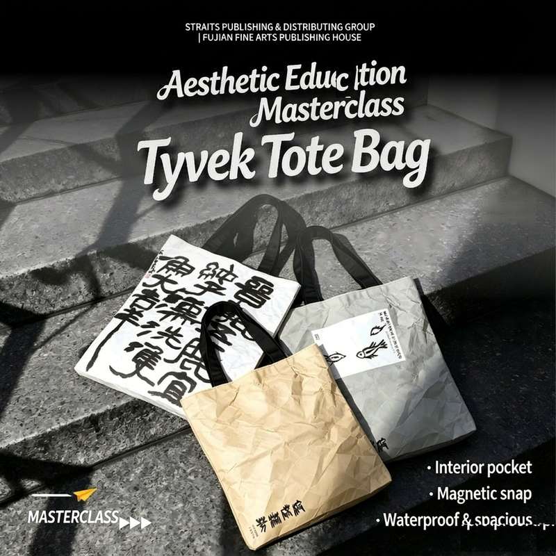 Art Master Aesthetic Course・Tyvek Tote Bag
Material: DuPont paper
Size: 34 * 40cm
style:Han Brick Auspicious Script・Graceful Brush Strokes,Luo Fanghua Auspicious Calligraphy - Style A,Luo Fanghua Auspicious Calligraphy - Style B