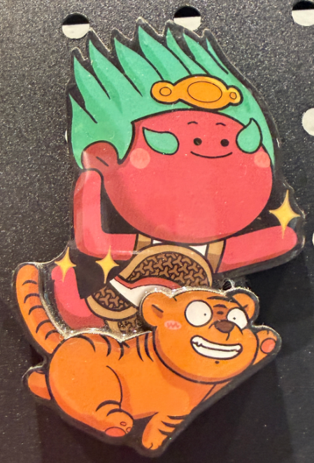 Xingxiu Guardian God Tailfire Tiger Fridge Magnet
Material: Epoxy/Wood
Size: 78*70mm