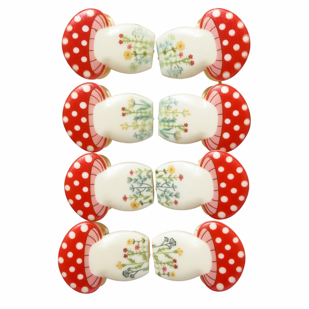 8-Piece 3D Mushroom Plastic Spring Bag Clips – Cute Cottagecore Snack Sealers with Retail Hanging Card for Kitchen Storage & Whimsical Gifts