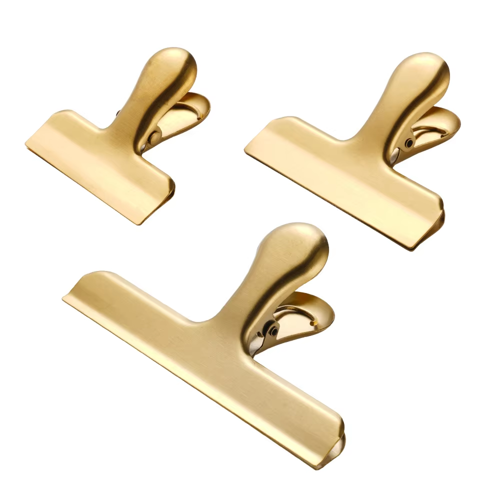 Rustproof Stainless Steel Sealing Clips – Versatile for Kitchen, Office & Home Organization