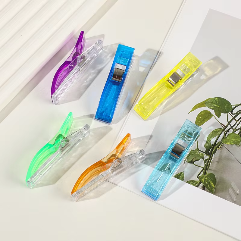 Colorful Acrylic Quilting Clips – Multi-Purpose Sewing Clamps for Crafting & DIY Projects