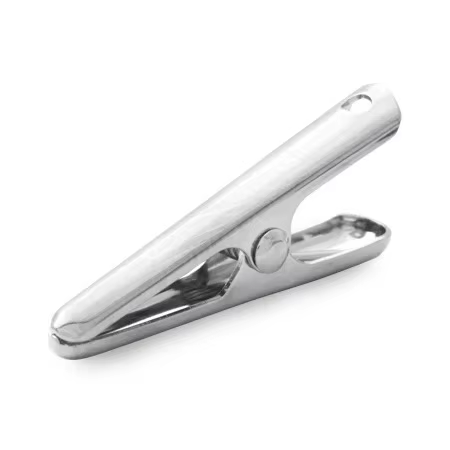 Japan Style Mini Metal Tie Clip Bar – Dual-Use as Lapel Pin & Eco-Friendly Food Bag Sealer with Custom Logo Option