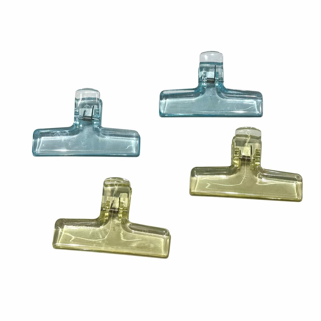 Translucent Color Plastic Spring Clips – Lightweight T-Handle Bag Sealers for Snack Storage & Office Paper Organizing