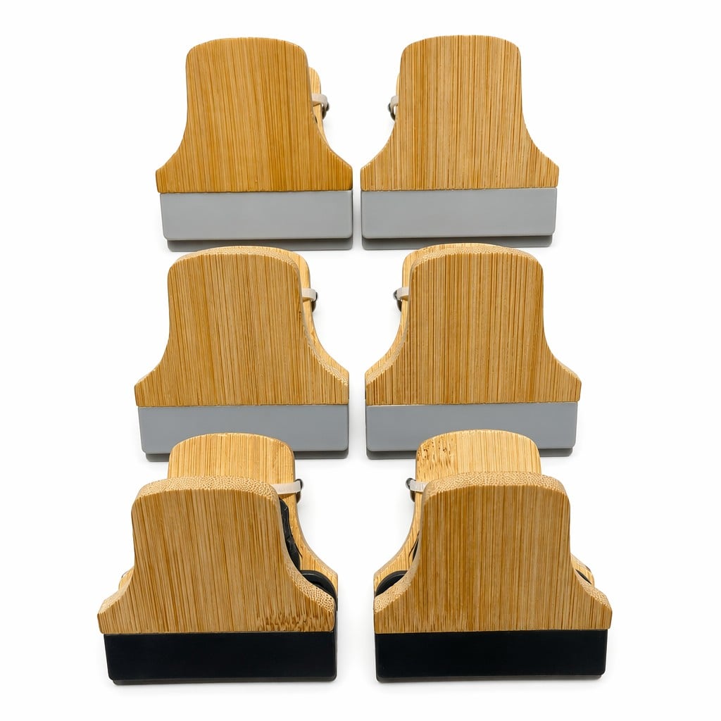 6-Piece Eco-Friendly Bamboo Spring Bag Clips – Natural Renewable Material, Kitchen Snack Sealer & Retail Card Set