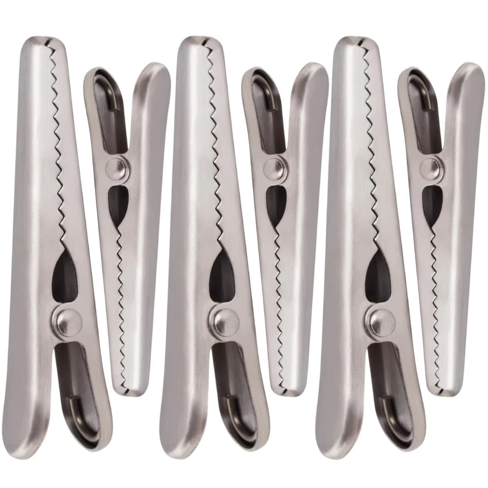 Heavy-Duty Stainless Steel Alligator Clips – Dual-Use for Kitchen Sealing & Office Filing – Bulk Wholesale Supply