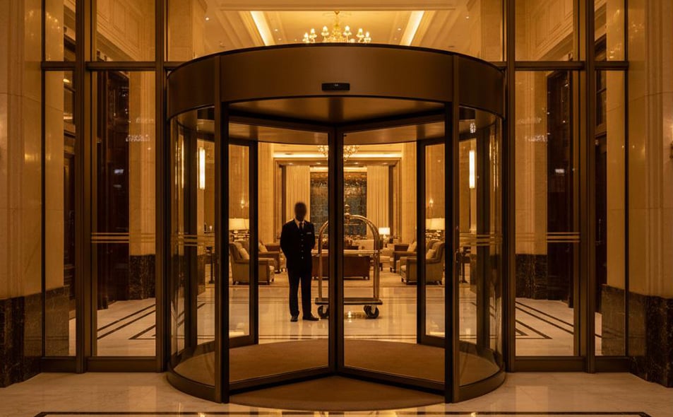 Automatic Swing and Curved Sliding Door Package for a Five-Star Luxury Hotel in Southeast Asia