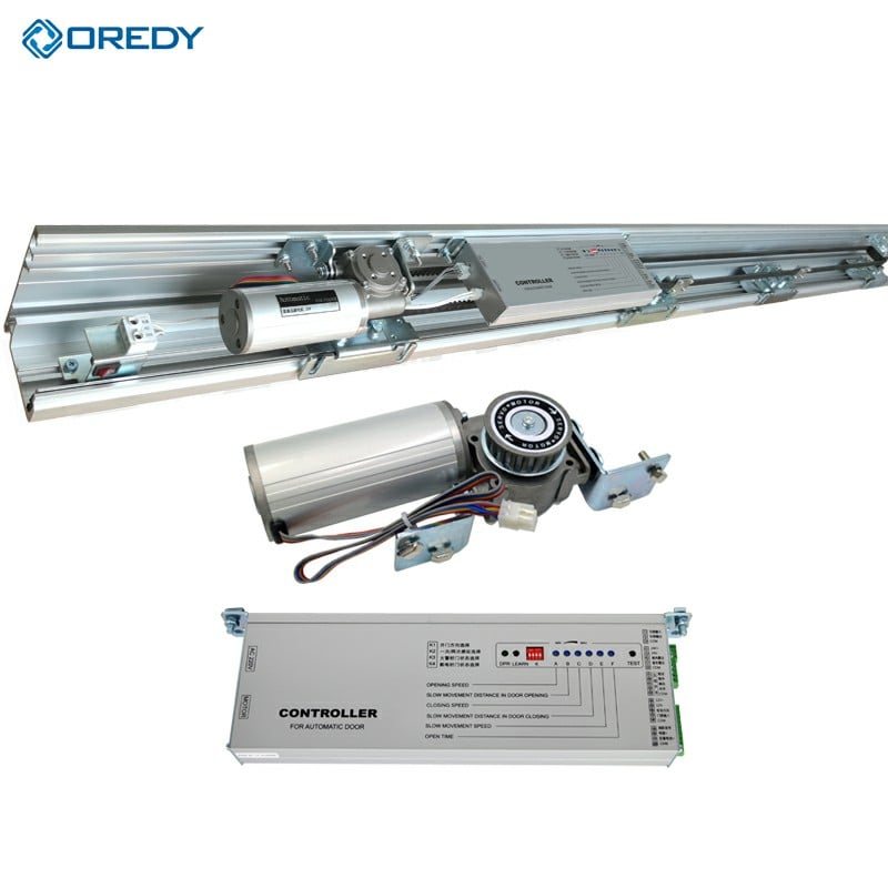 OREDY 350kg 荷重対応自動スライディングガラスドアシステムキット