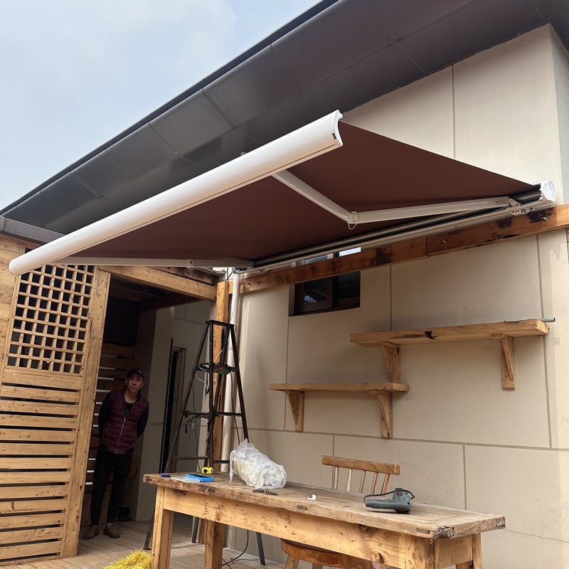 OREDY 電動幌 屋外 自動幌 風センサー付き サンルーム用電動幌 テント 屋根 ソムフィーモーター搭載