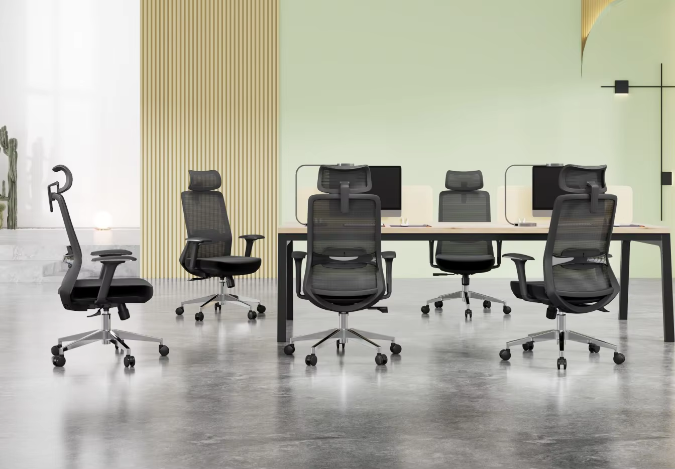 Wholesale Comfortable Swivel Computer 4D Armrest Luxury Moving Modern Rocking Mesh Fabric Ergonomic Office Chair details