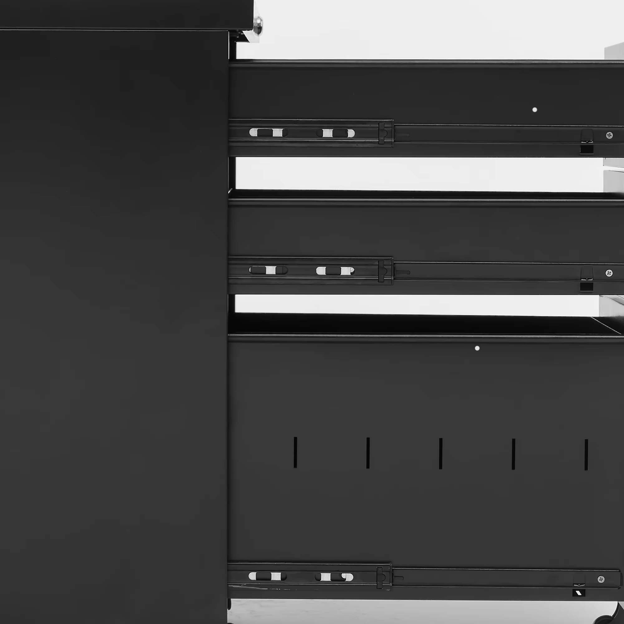 Cheap Modern black color glass top steel metal office desk supplier