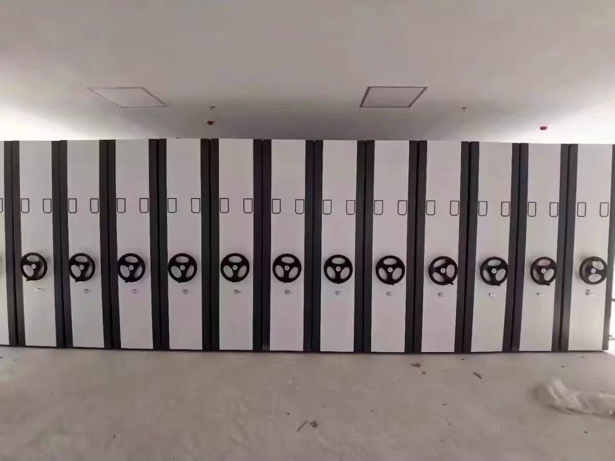 Customize Library Furniture Metal Mobile Mass Shelf Dense Frame Intelligent Shelving Archives Filing Sliding Cabinet details