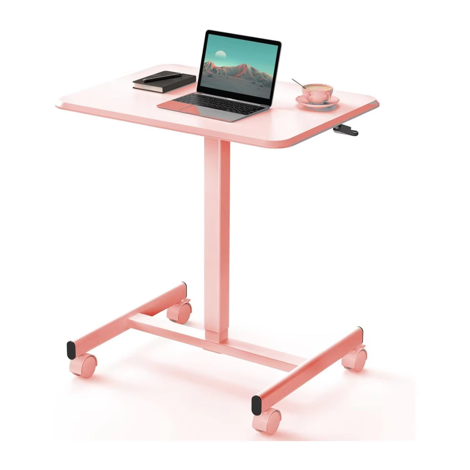 One Leg Pneumatic Gas Lift Mechanism Table Adjustable Trestle Table Hydraulic Lift Table with Wheels details