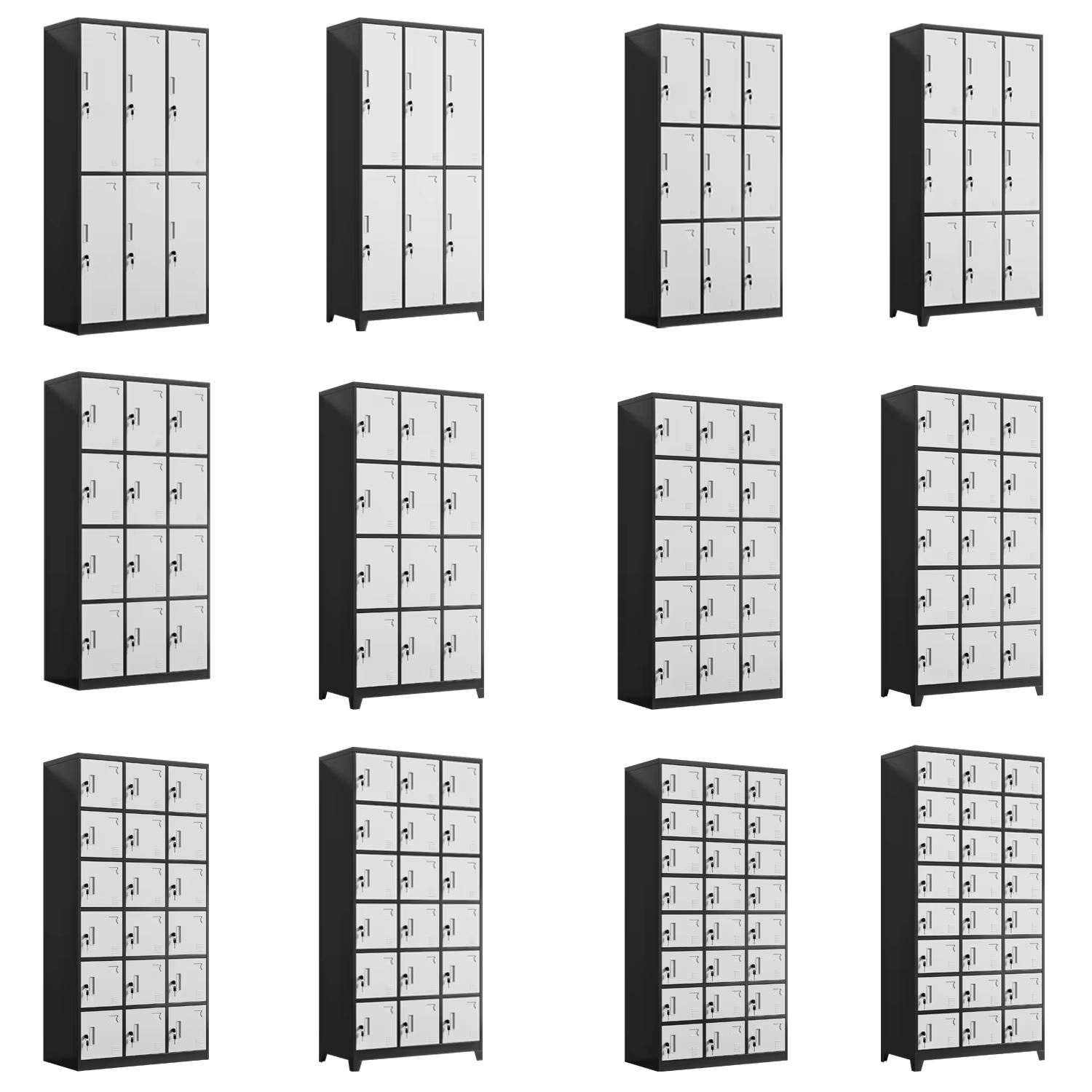 2024 HUAWEI Metal Storage Locker Cabinet with Feet Steel Gym Clothing Storage Wardrobe Iron Locker with Hanging Rod supplier