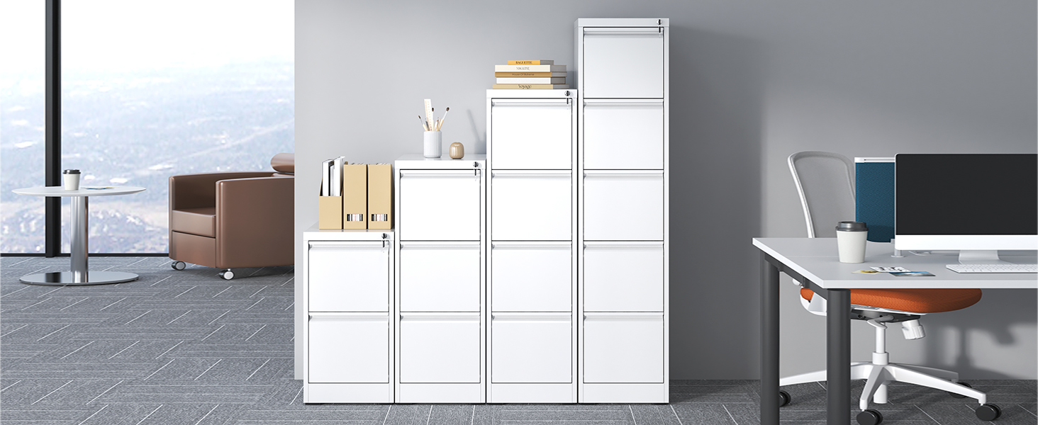 Iron filling cabinet 4 Drawers File Storage Cabinet office furniture anti-dumping Metal Vertical Filing Cabinet details
