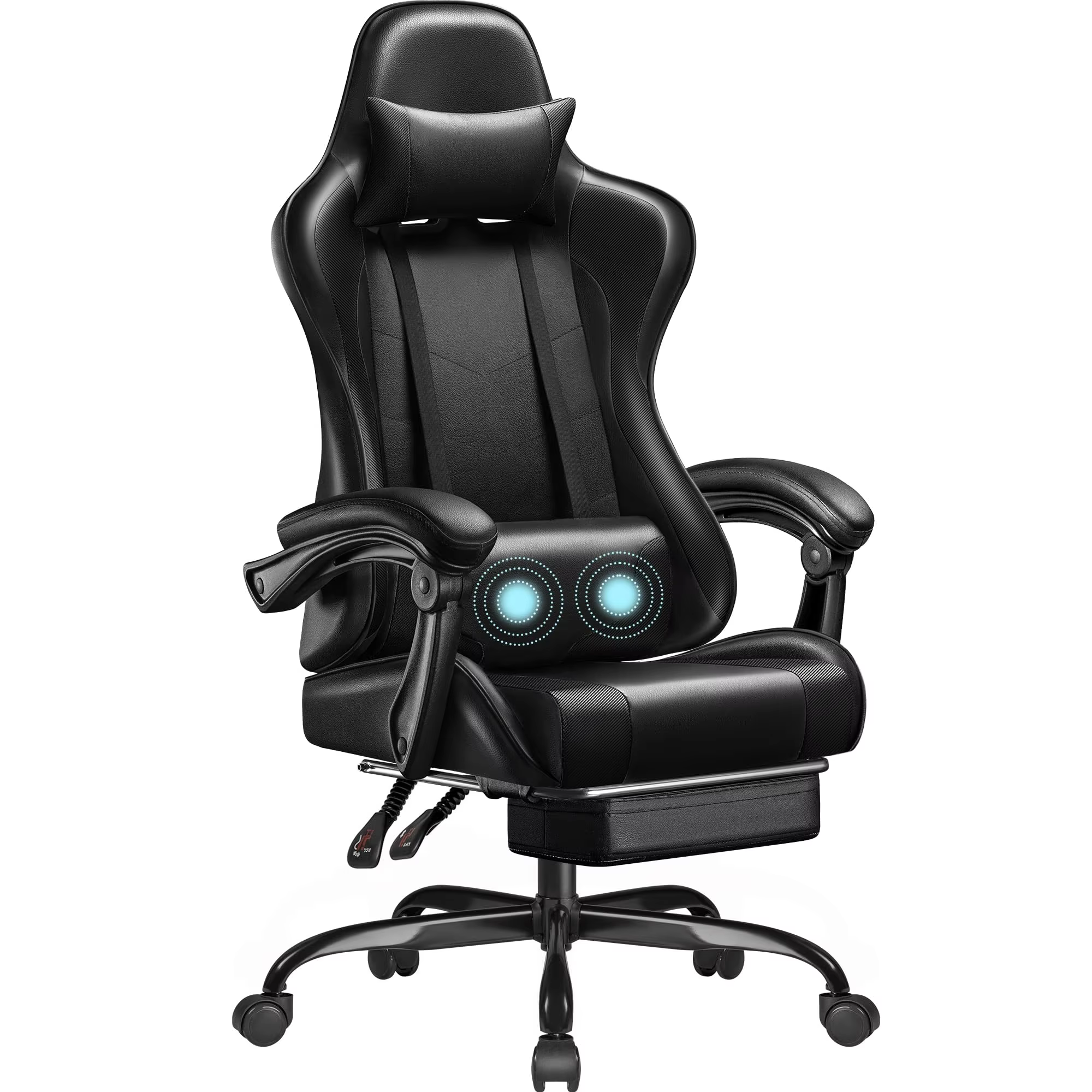 Factory Price PC Computer Gaming Chair PU Leather Silla Gamer Massage Racing Game Chair with Footrest supplier