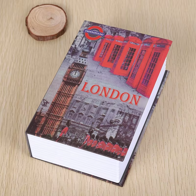 Customized Cover Secret Hidden Storage Dictionary Book Safe Box with Key Lock