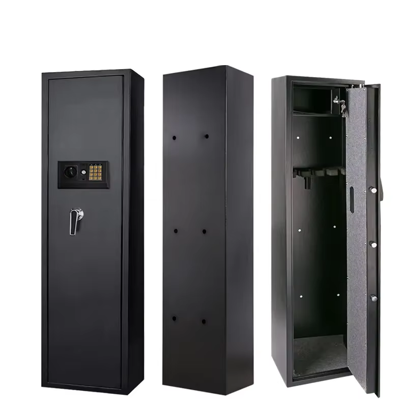 Classic cheap steel gun safe wholesale 4 5 holders with small cabinet wall mounted hidden gun safes cabinet manufacture