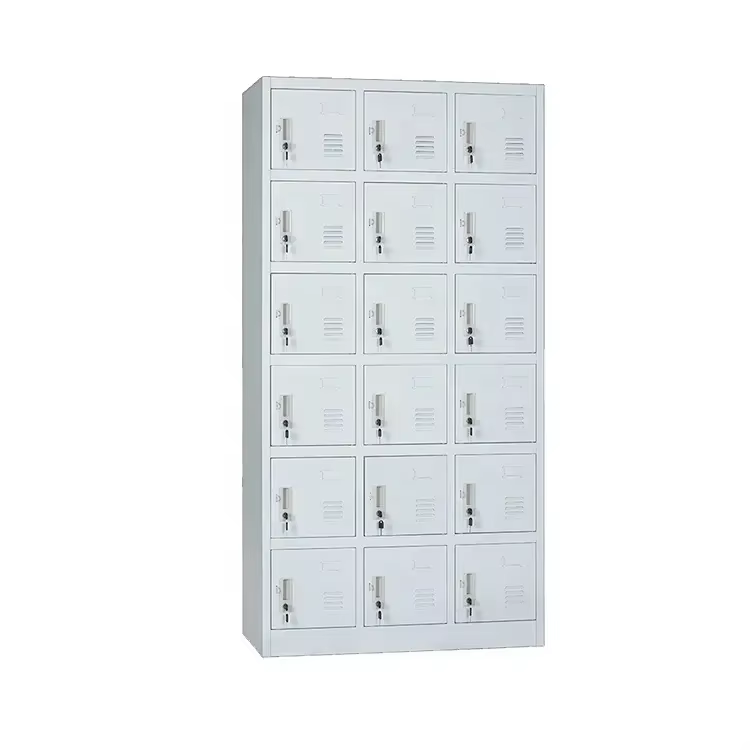 Wholesale price steel cupboard locker wardrobes 6/9/12/15/18/24 doors staff locker metal locker cabinet 18 doors supplier