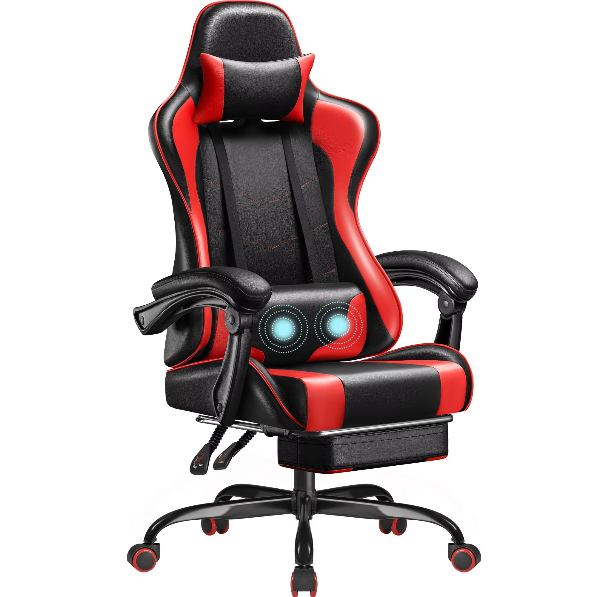 Factory Price PC Computer Gaming Chair PU Leather Silla Gamer Massage Racing Game Chair with Footrest supplier