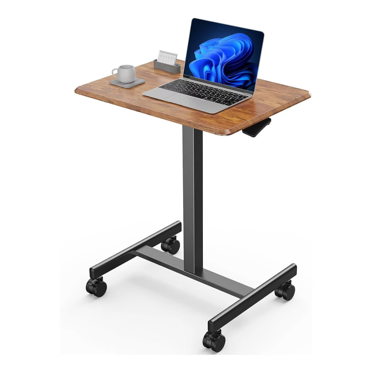 One Leg Pneumatic Gas Lift Mechanism Table Adjustable Trestle Table Hydraulic Lift Table with Wheels details