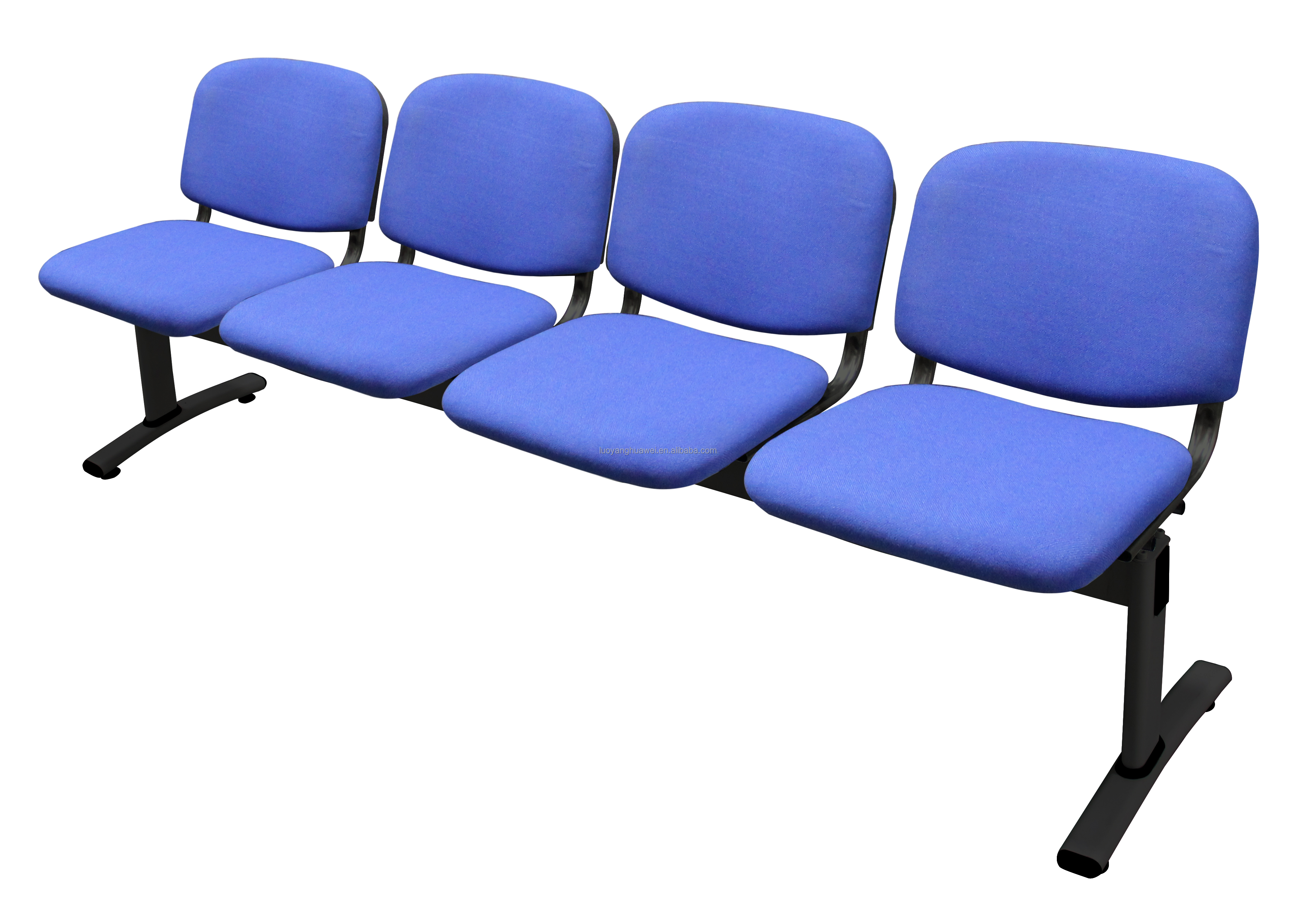 High Quality Fabric Public Airport Waiting Chair Cinema Hospital Chair Stylish Indoor Public Furniture Blue Seat with Cushion manufacture