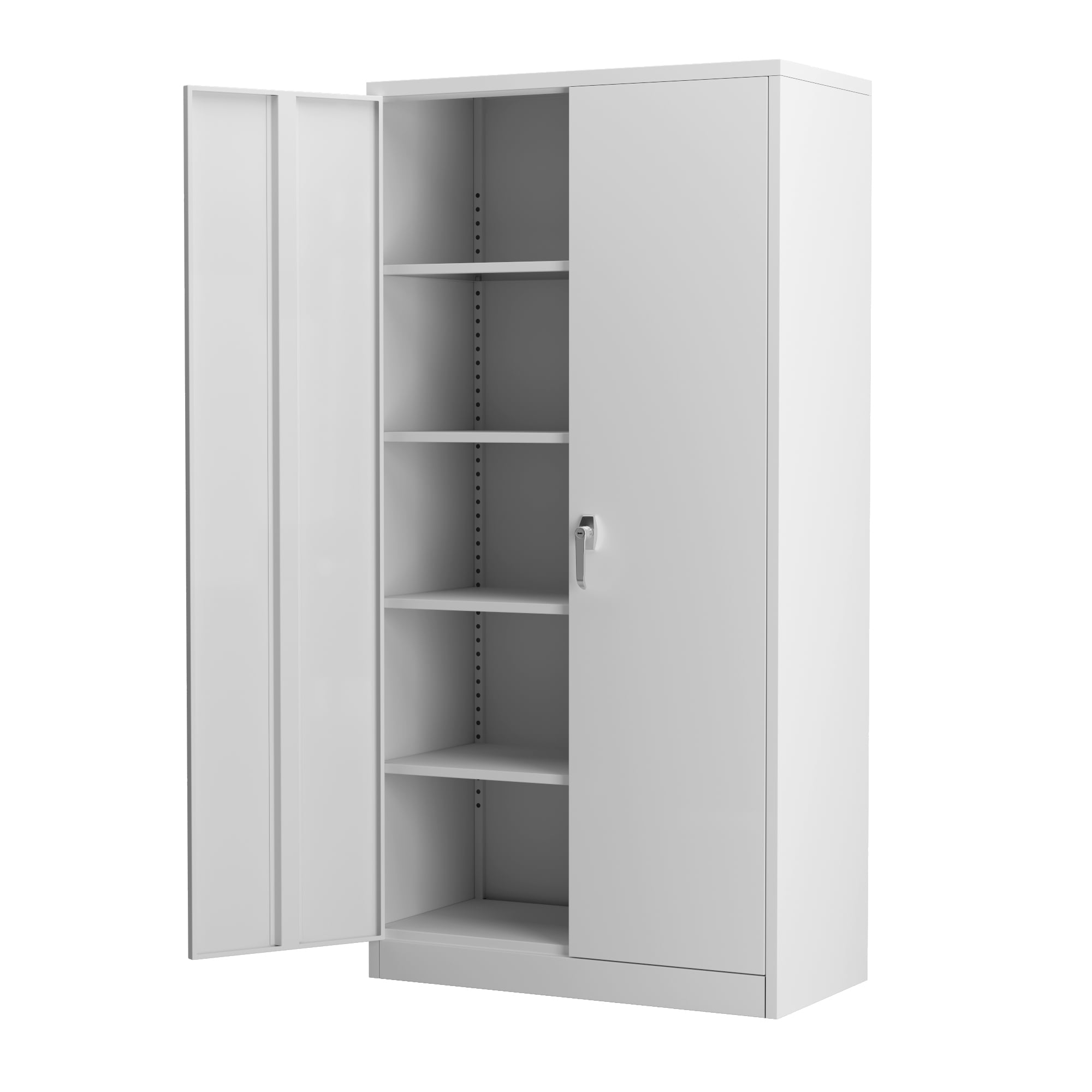 Office Metal Garage Storage Cabinet Steel Filing Cabinet metal cupboard With 2 Doors And 4 Adjustable Shelves