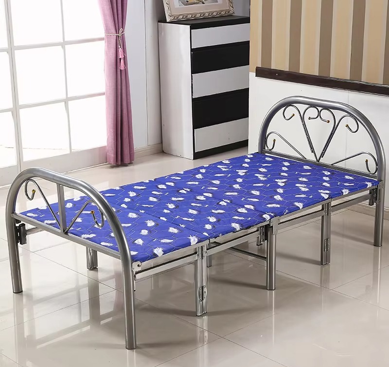 Steel frame metal folding bed