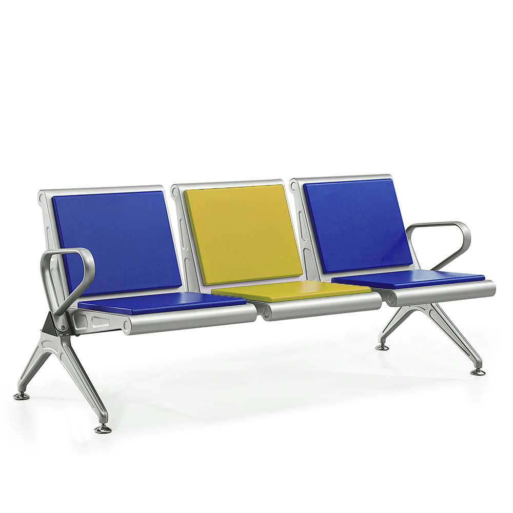 High Quality Steel Public Office Airport Waiting Area Chairs Reception Waiting Chairs Bench 2/3/4 Seater for Sale