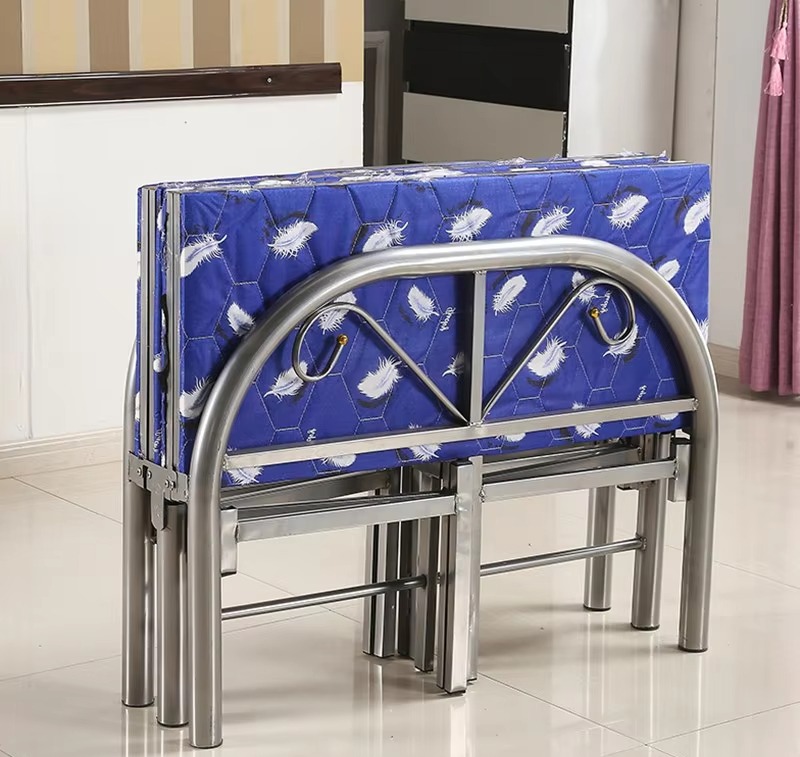 Steel frame metal folding bed