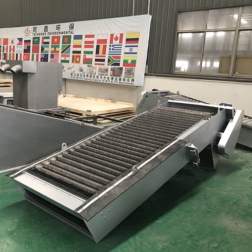 Mechanical Bar Screens test at Techange Enviornmental factory site. Ready Ship to Canada Customer Site