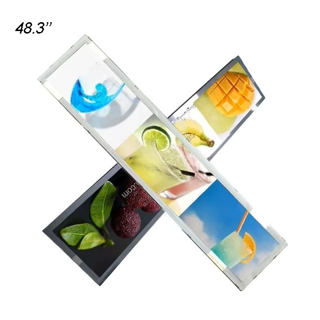 AUO 48.3 Inch Stretched Bar LCD Display P483IVN02.0 Support 1920(RGB)*320 700 Nits Advertising Digital Signage and Display