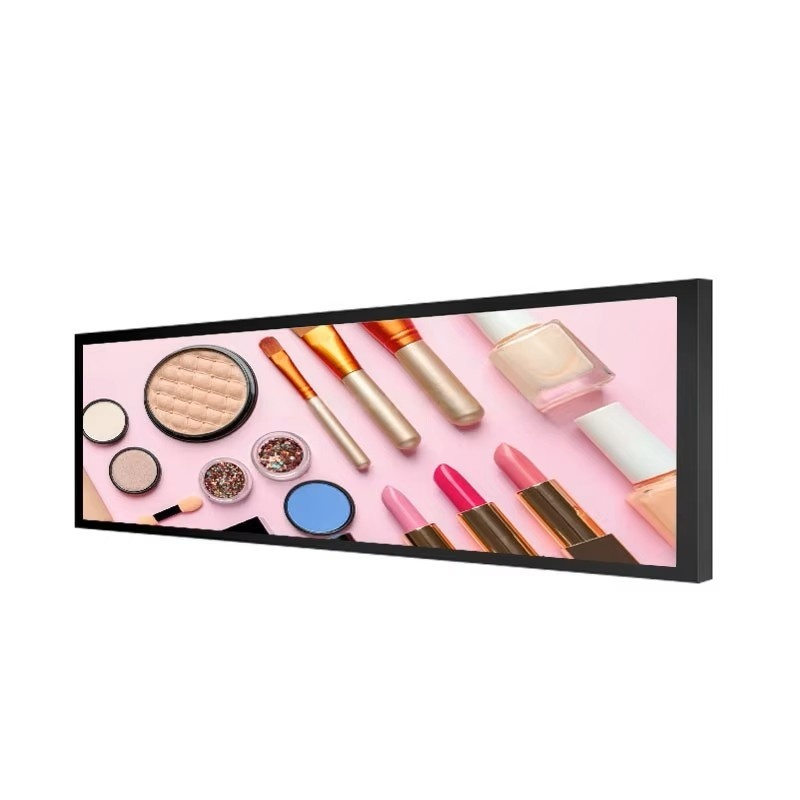 39.5 inch uitgestrekte staaf lcd-weergave ondersteuning 1920*716/3840*1432,schap LCD Reclame-weergave, Staaf Digitale Weergave en Beeldscherm