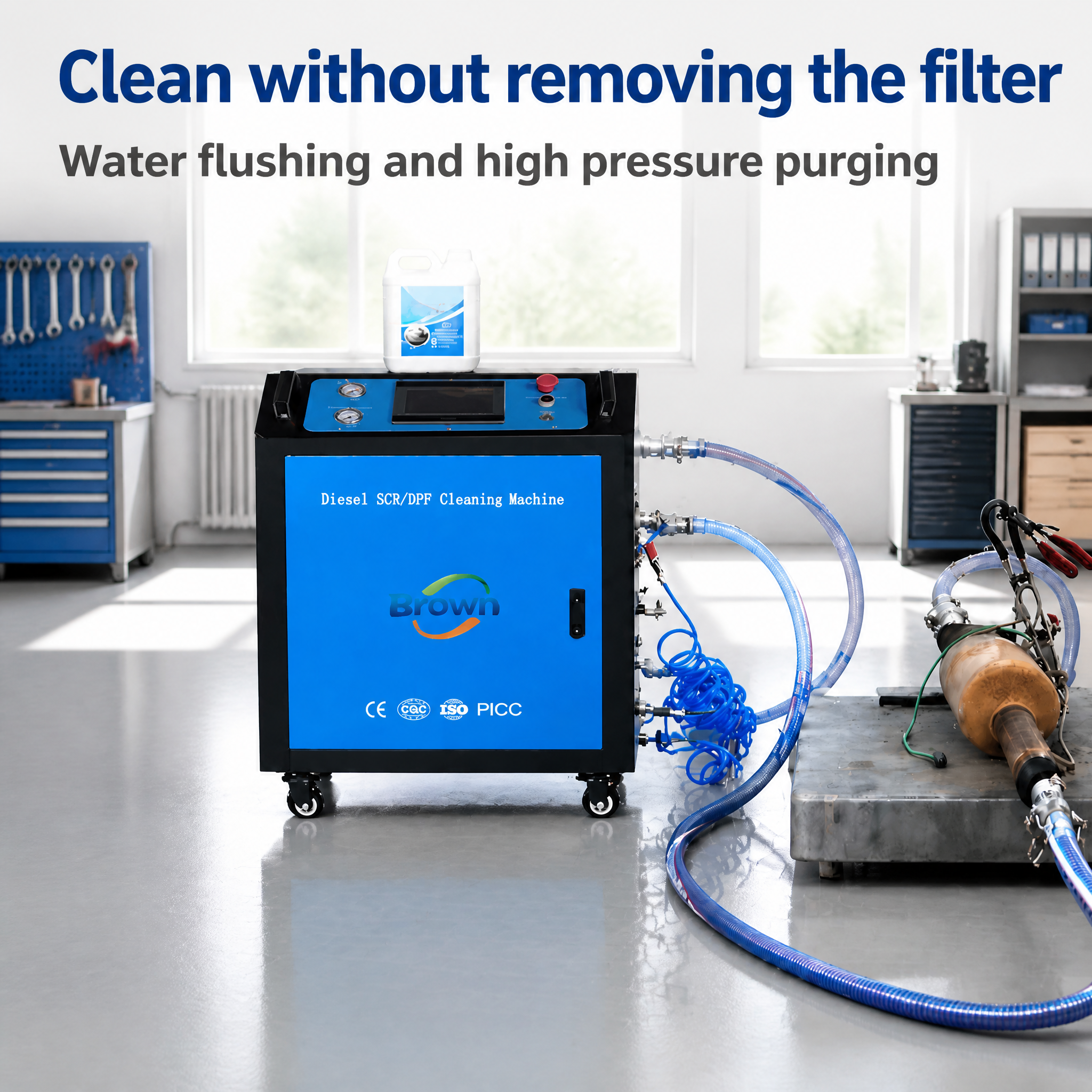 BR‑SCR‑B02 Mobile DPF  Cleaning Machine