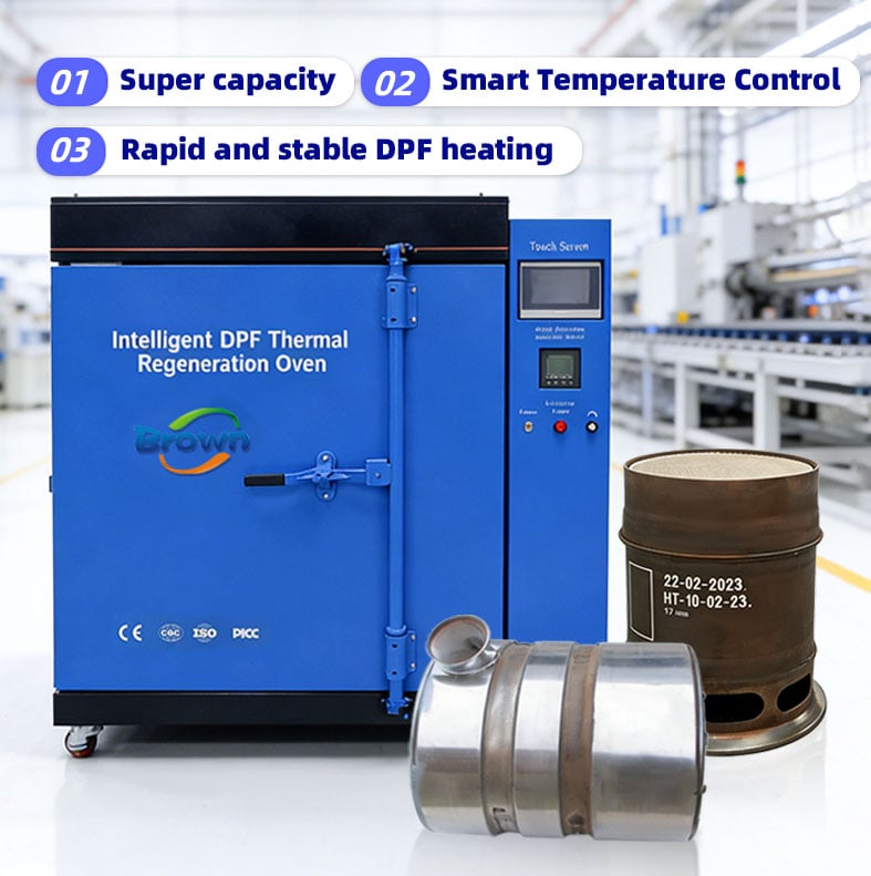DPF thermal regeneration oven