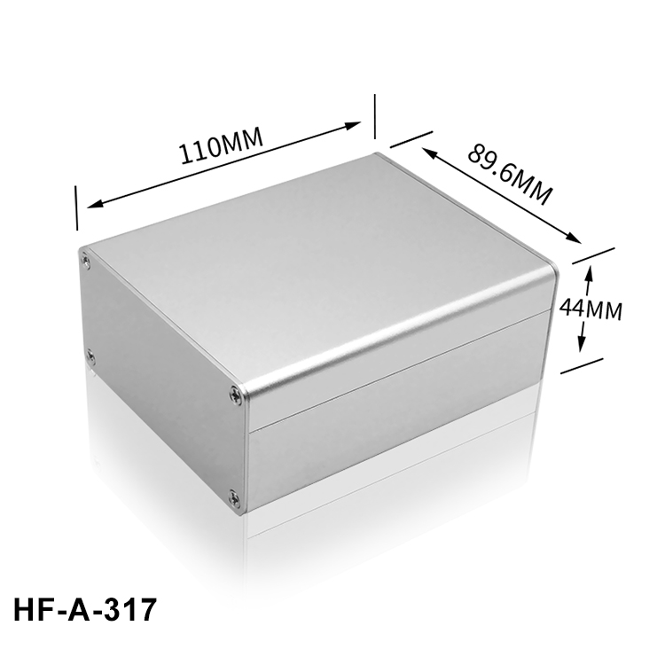 Aluminium PCB-projectdoos, geëxtrudeerde aluminiumbehuizingen met IP54-beschermingsniveau, versterkerchassis aluminiumbehuizing