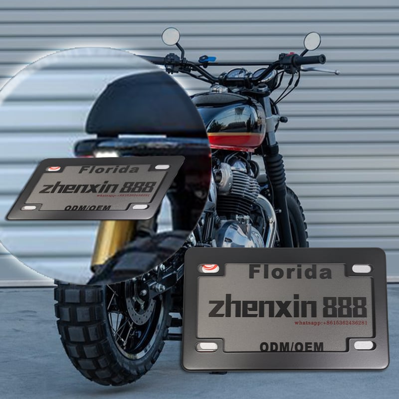 US-sized Motorcycle License Plate