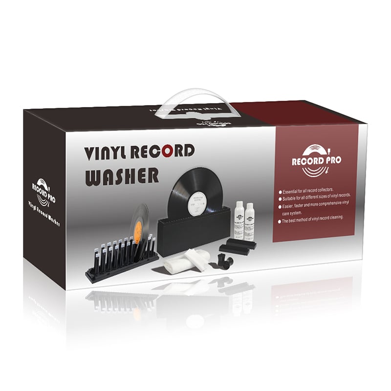 OEM printed logo and brand LP album vinyl record cleaning machine fluid cleaner deep groove washer system for turntable