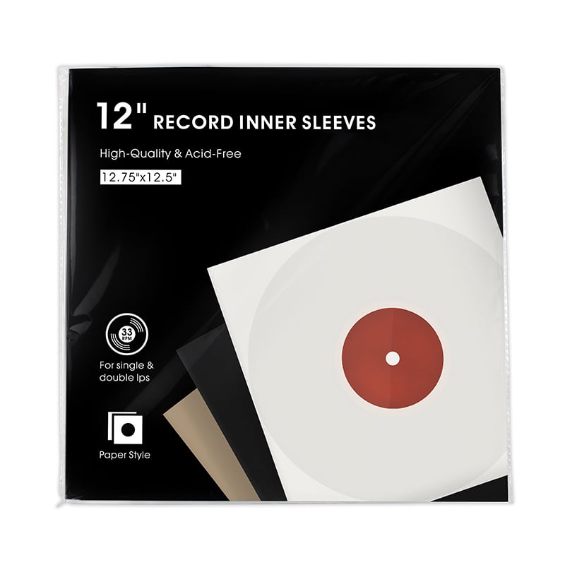 Goka papier riz pochettes intérieures pour platines vinyles LP, disques de 12 pouces