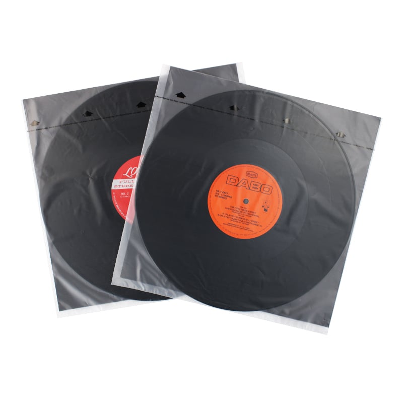 Housses intérieures HDPE pour disques LP de 12'' et 7'', avec insert en papier riz, pochette pour disque vinyle, sac pour album vinyle, sac DJ pour disque vinyle de 12