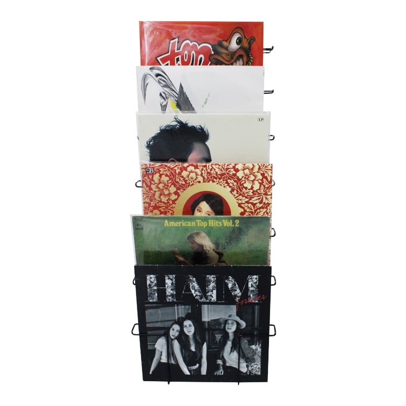 Support mural de rangement de disques vinyle noir ou blanc avec étagère d'exposition suspendue peinte à l'huile GOKA HOT