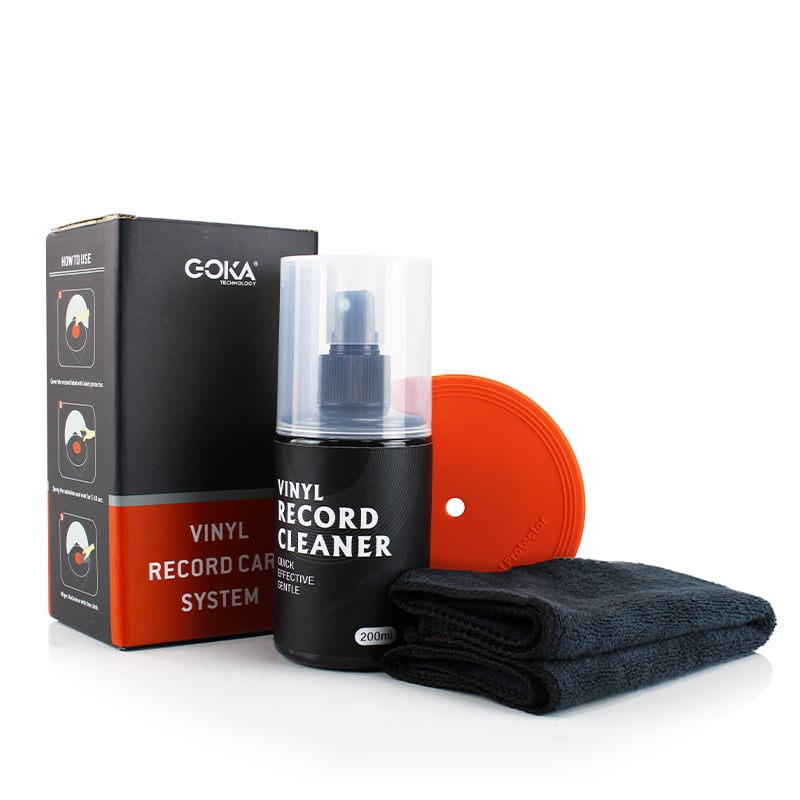 Factory products 3in1 turntable cleaner care kit 200ml record cleaning solution  microfiber cloth and 105mm silicone pad