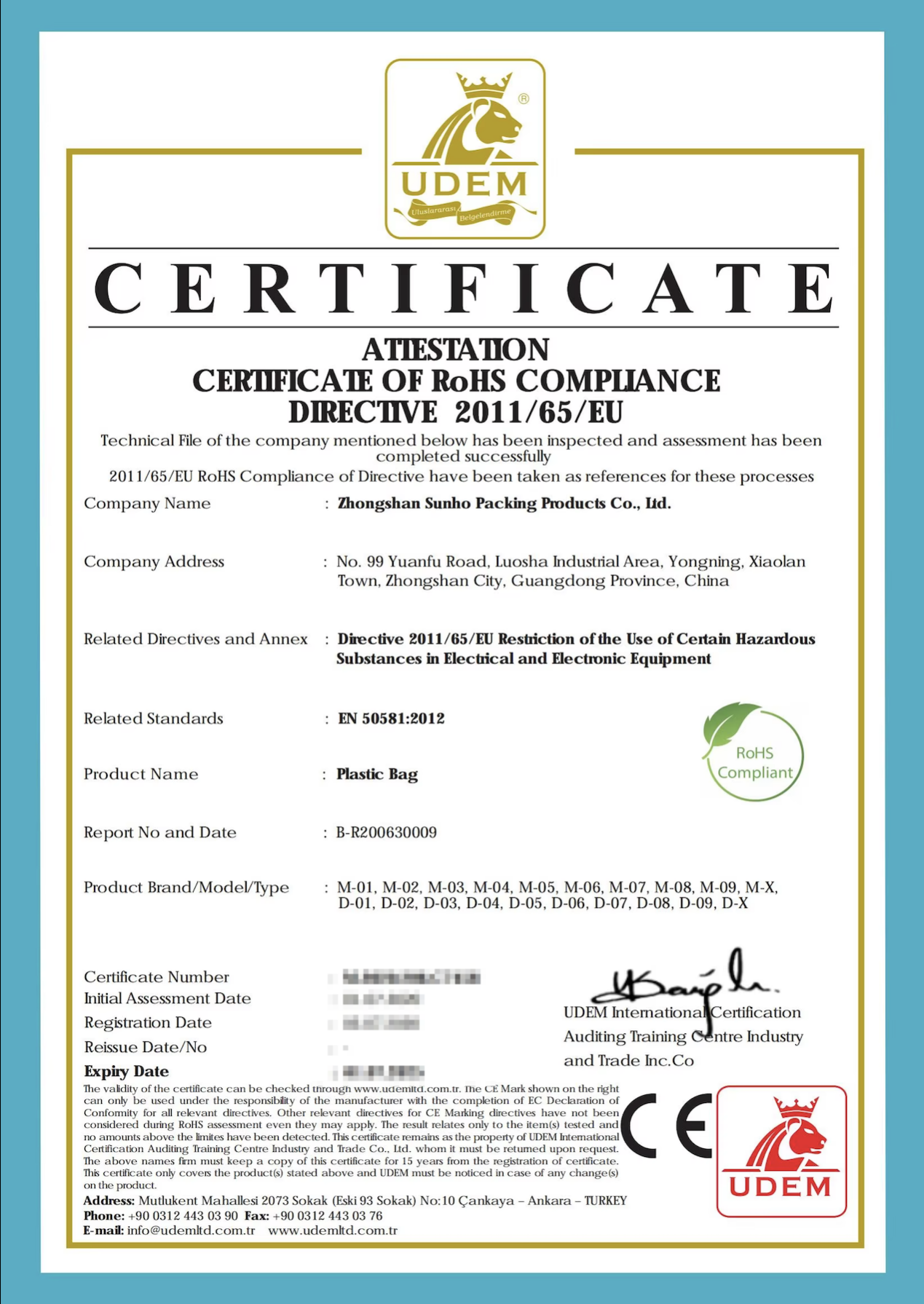 Certification